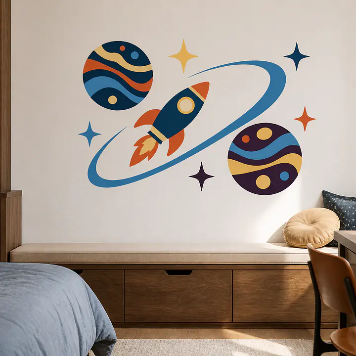Cosmic Postcard Wandtattoo secondary image