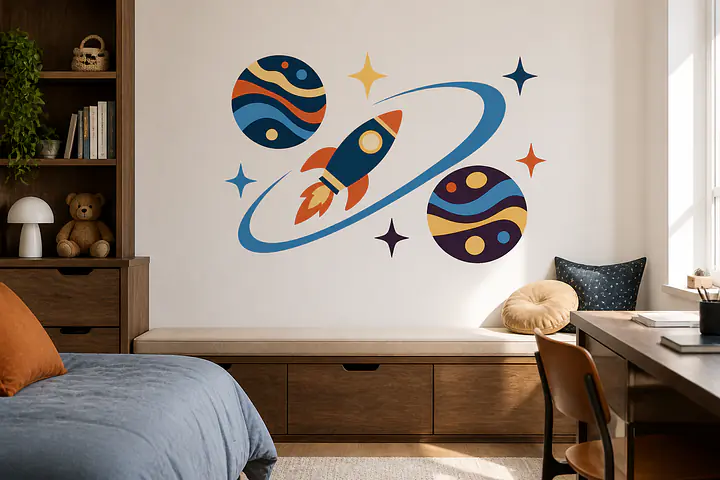 Cosmic Postcard Wall Decal