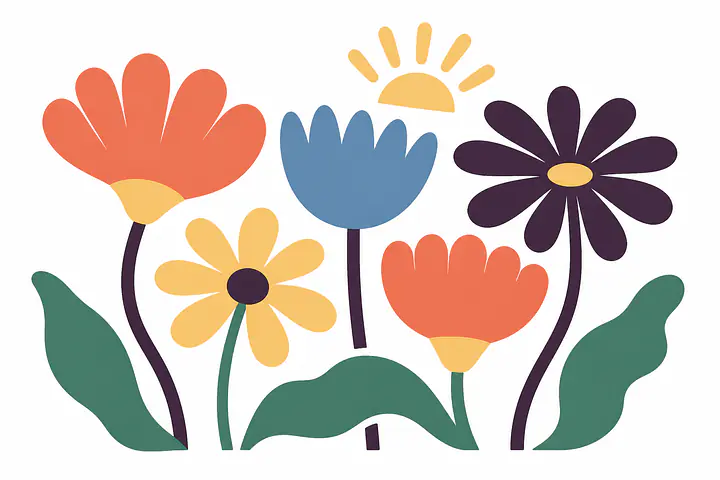 Giant Flower Garden Wall Decal