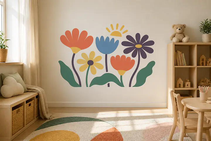 Giant Flower Garden Wall Decal