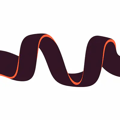 Ribbon Fold Wandtattoo primary image