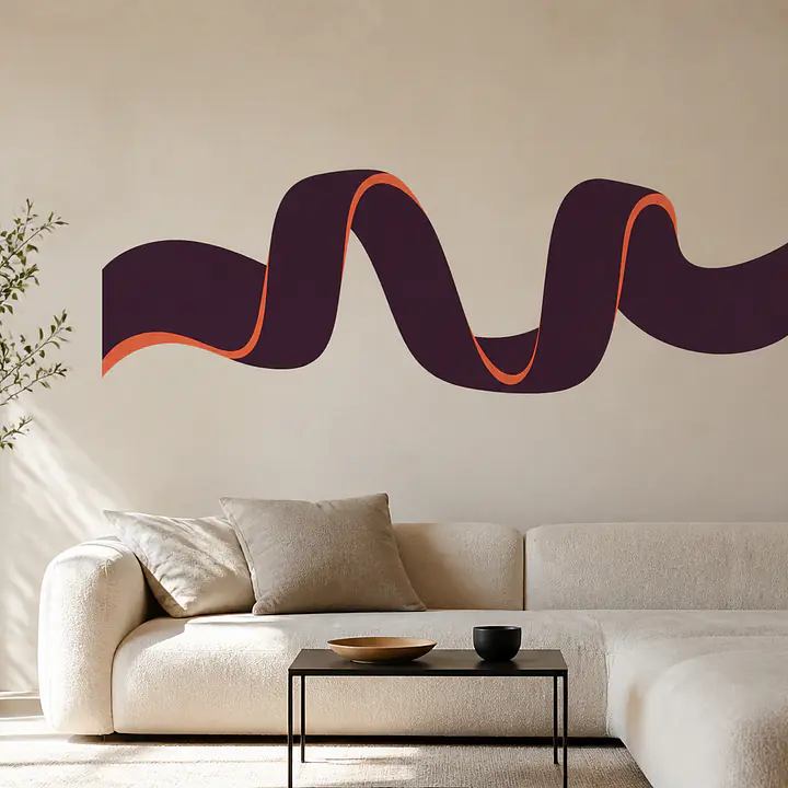 Ribbon Fold Wandtattoo secondary image