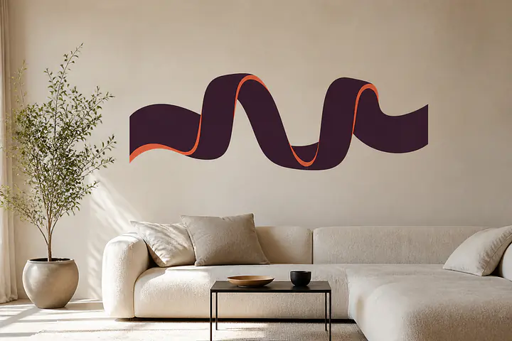 Ribbon Fold Wandtattoo