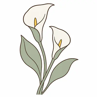 Calla Pair Wandtattoo primary image