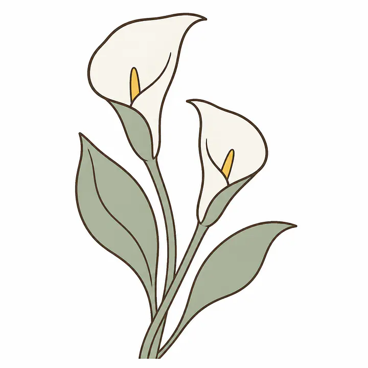 Calla Pair Wandtattoo primary image