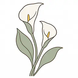 Calla Pair Wandtattoo