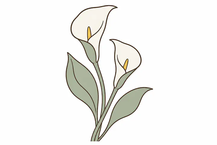 Calla Pair Wandtattoo