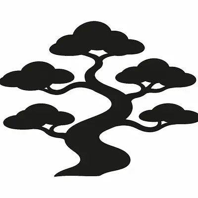 Bonsai Contour Wandtattoo primary image