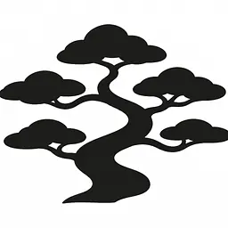 Bonsai Contour Wandtattoo