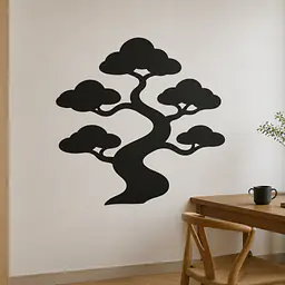 Bonsai Contour Wandtattoo