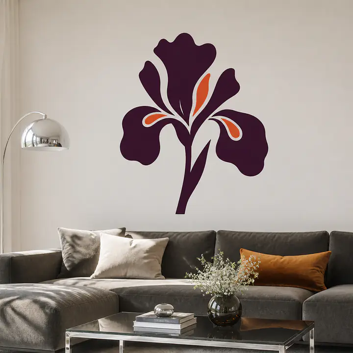 Wild Iris – Wandtattoo secondary image
