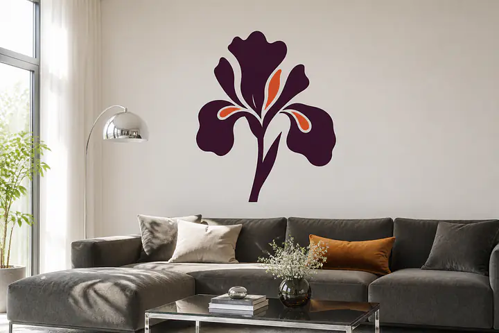 Wild Iris – Wandtattoo