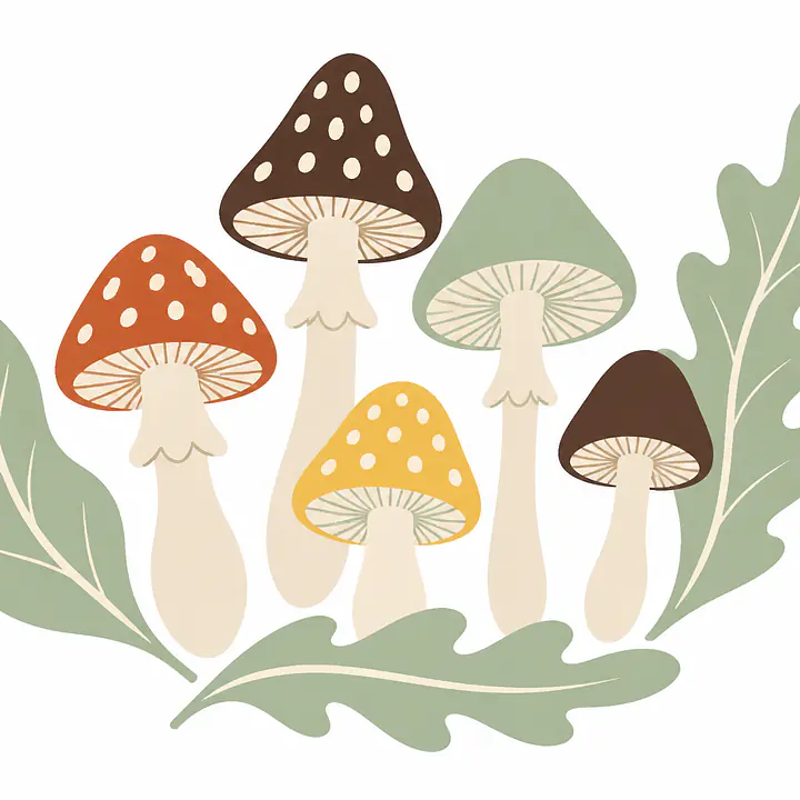 Mushroom Garden Wandtattoo primary image