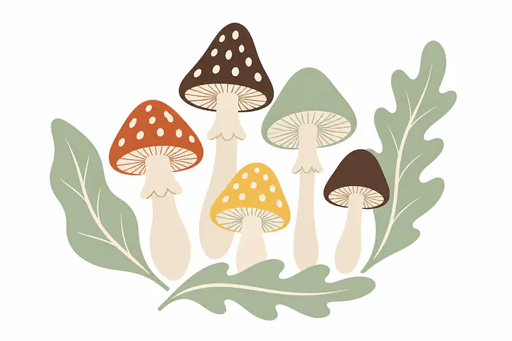 Mushroom Garden Wandtattoo