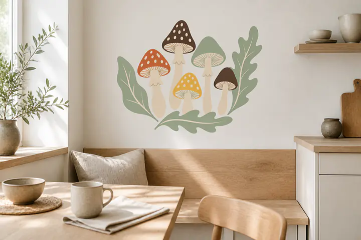 Mushroom Garden Wandtattoo