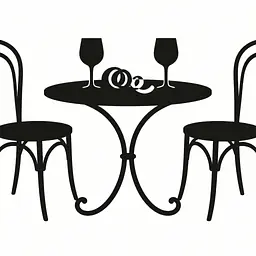 Table for Two Wandtattoo