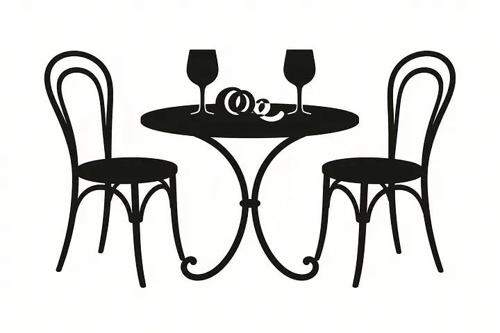 Table for Two Wandtattoo