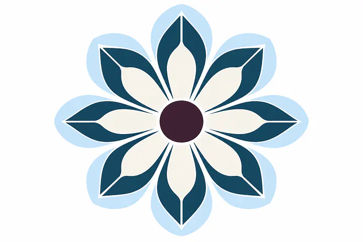 Chrome Petals Wandtattoo
