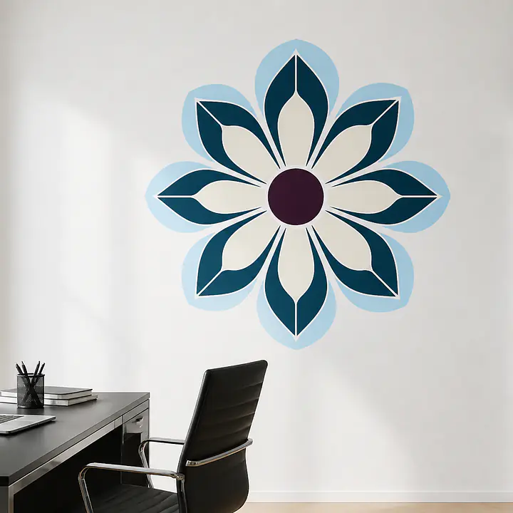 Chrome Petals Wandtattoo secondary image