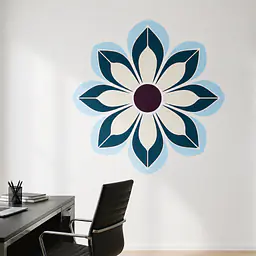 Chrome Petals Wandtattoo