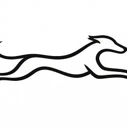Swift Line – springender Windhund Wandtattoo