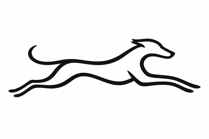 Swift Line – springender Windhund Wandtattoo