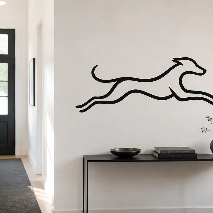 Swift Line – springender Windhund Wandtattoo secondary image