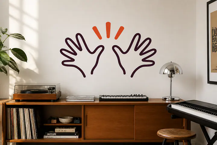 Jazz Hands Wandtattoo