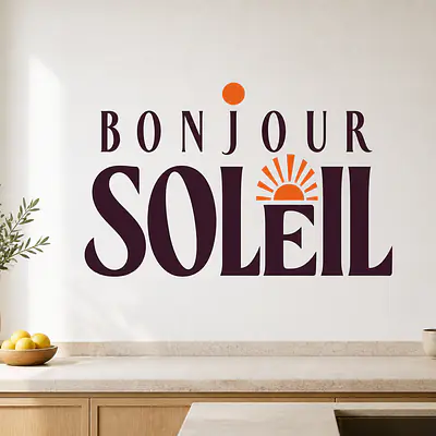 BONJOUR SOLEIL Wandtattoo secondary image