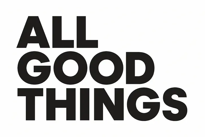 ALL GOOD THINGS Wandtattoo - Größe: Klein – ca. 60 × 20 cm installiert, Farbe: Ink Black