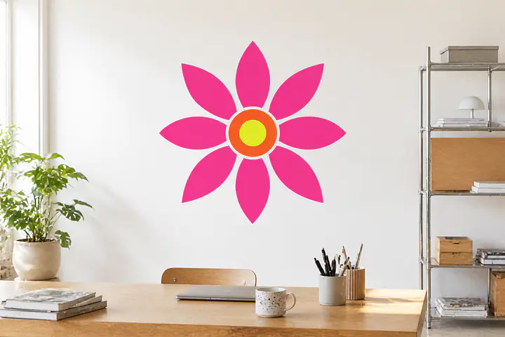 Electric Bloom Wandtattoo