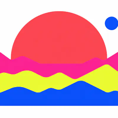 Digital Sunset – Wandtattoo primary image