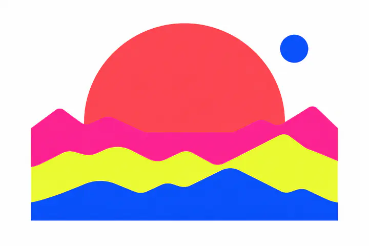 Digital Sunset – Wandtattoo