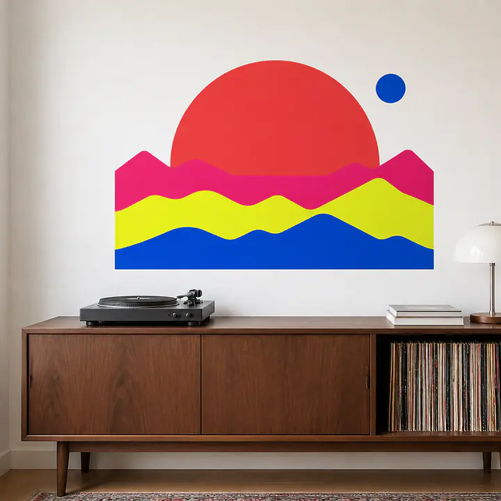 Digital Sunset – Wandtattoo secondary image