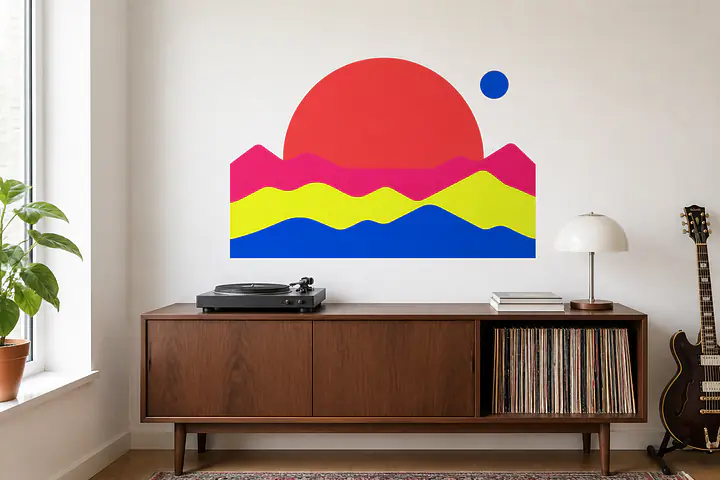 Digital Sunset – Wandtattoo