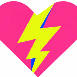Voltage Heart Wandtattoo