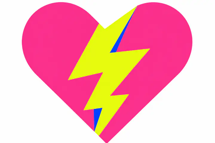 Voltage Heart Wandtattoo