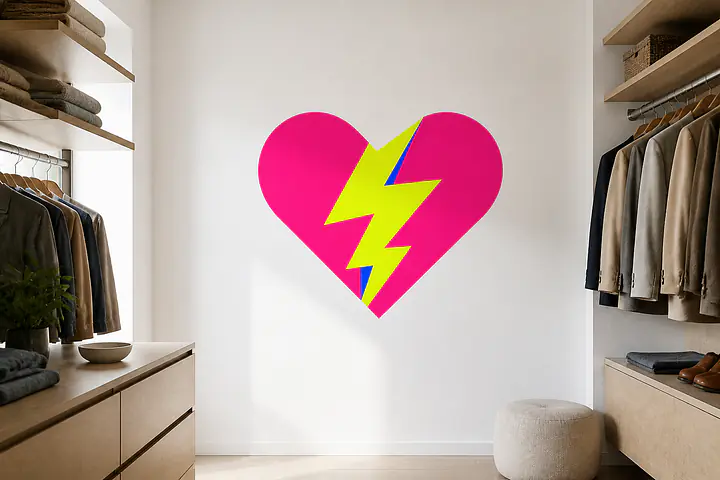 Voltage Heart Wandtattoo