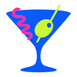 After Dark – Neon-Martini Wandtattoo