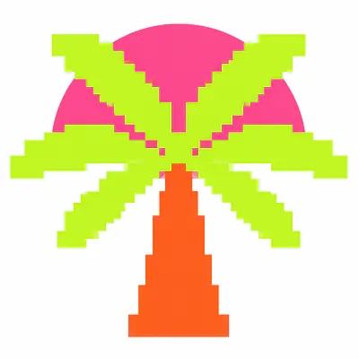 Pixel Palm Wandtattoo primary image