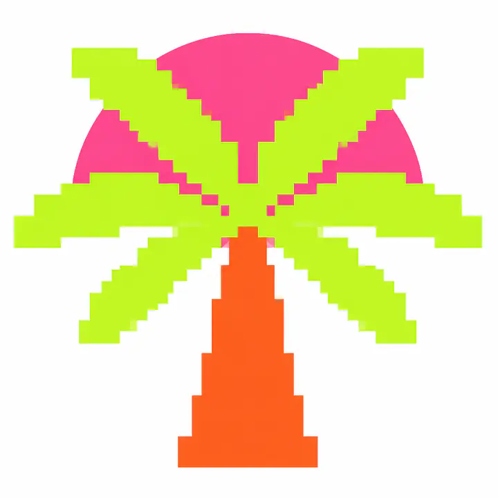 Pixel Palm Wandtattoo primary image