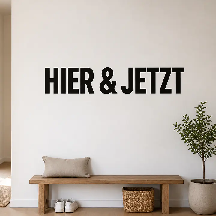 HIER & JETZT Wandtattoo secondary image
