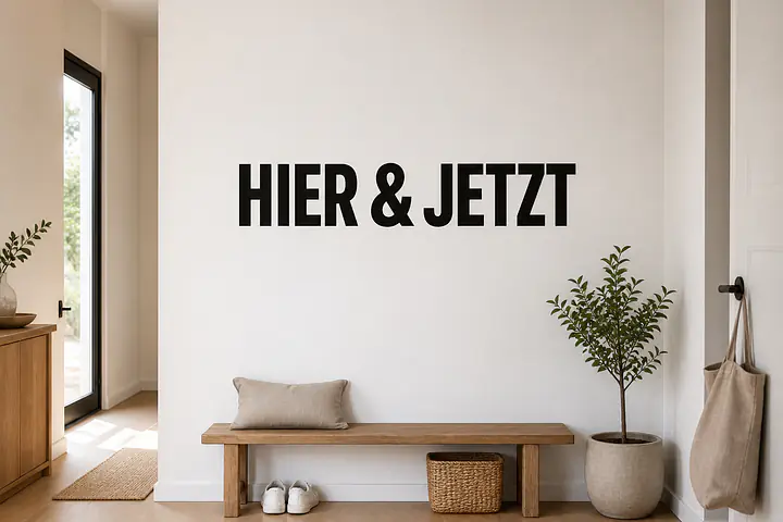 HIER & JETZT Wandtattoo