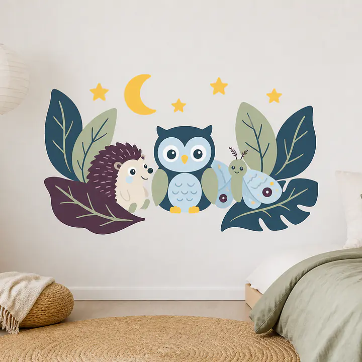 Night Garden – kleine Nachtfreunde Wandtattoo secondary image