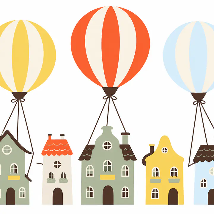 Balloon Town Wandtattoo primary image