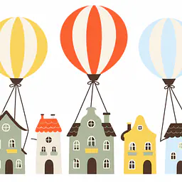 Balloon Town Wandtattoo