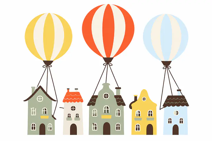 Balloon Town Wandtattoo