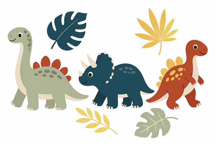 Dino Parade Wandtattoo