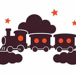 Cloud Train Wandtattoo
