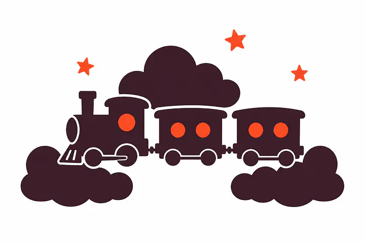 Cloud Train Wandtattoo